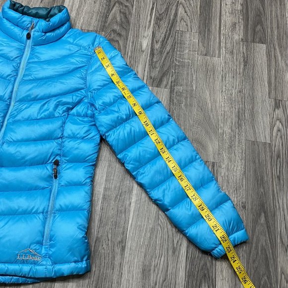 L.L BEAN Pertex Quantum Zip Blue Goose Down Puffer Jacket Women's Small Petite - Picture 7 of 13